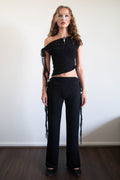 Muse Pants - Black Glitter, Petite XS