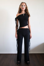 Muse Pants - Black Glitter, Petite XS