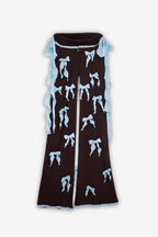 Bow Down embellished sheer trousers